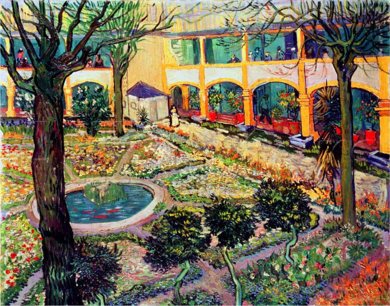 The Asylum Garden At Arles, C.1889 By Vincent Van Gogh